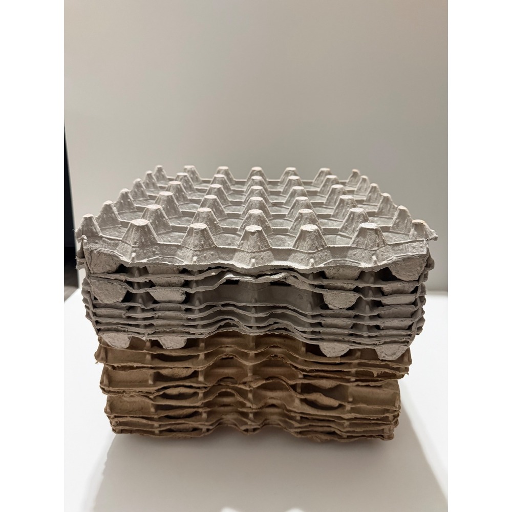 Bulk 18 Pack 30-Egg Flats Recycled Paper Pulp Trays Grey Tan Crafting Storage